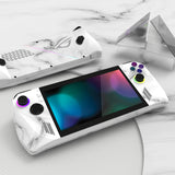 PlayVital Seamless White Marble Custom Stickers Vinyl Wraps Protective Skin Decal for ROG Ally Handheld Gaming Console - RGTM007