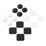PlayVital Silicone Button Covers and Thumb Grip Set for Nintendo Switch 2, 8 Colorful ABXY Directional Button Caps & 8 Joystick Caps for Joycon 2 - Black & White - WWYNTM051