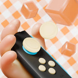 PlayVital Silicone Button Covers and Thumb Grip Set for Nintendo Switch 2, 2 ABXY Directional Button Caps & 2 Joystick Caps for Joycon 2 - Antique Yellow - WWYNTM045