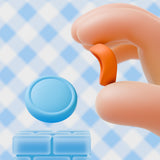 PlayVital Silicone Button Covers and Thumb Grip Set for Nintendo Switch 2, 2 ABXY Directional Button Caps & 2 Joystick Caps for Joycon 2 - Blue & Orange - WWYNTM048