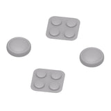 PlayVital Silicone Button Covers and Thumb Grip Set for Nintendo Switch 2, 2 ABXY Directional Button Caps & 2 Joystick Caps for Joycon 2 - New Hope Gray - WWYNTM047