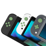 PlayVital Silicone Button Covers and Thumb Grip Set for Nintendo Switch/OLED Joycon/Switch Lite, ABXY Directional Key Button Caps for Nintendo Switch/OLED/Lite with Switch Lite D-Pad Button Cap - Matcha Green - NJM3005