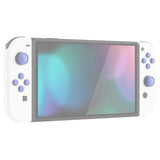 PlayVital Silicone Button Covers and Thumb Grip Set for Nintendo Switch/OLED Joycon/Switch Lite, ABXY Directional Key Button Caps for Nintendo Switch/OLED/Lite with Switch Lite D-Pad Button Cap - Light Violet - NJM3008