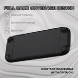 PlayVital Solid Color Series Protective Case for Nintendo Switch 2, Anti-Scratches Hard Shell Dockable Grip Cover with Extra Foldable Stand & Thumb Grips for Nintendo Switch 2  - Black - AXKNTP003