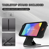 PlayVital Solid Color Series Protective Case for Nintendo Switch 2, Anti-Scratches Hard Shell Dockable Grip Cover with Extra Foldable Stand & Thumb Grips for Nintendo Switch 2  - Black - AXKNTP003