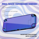 PlayVital Solid Color Series Protective Case for Nintendo Switch 2, Anti-Scratches Hard Shell Dockable Grip Cover with Extra Foldable Stand & Thumb Grips for Nintendo Switch 2  - Chameleon Purple Blue - AXKNTP007