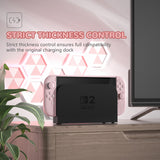 PlayVital Solid Color Series Protective Case for Nintendo Switch 2, Anti-Scratches Hard Shell Dockable Grip Cover with Extra Foldable Stand & Thumb Grips for Nintendo Switch 2  - Cherry Blossoms Pink - AXKNTM004