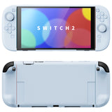 PlayVital Solid Color Series Protective Case for Nintendo Switch 2, Anti-Scratches Hard Shell Dockable Grip Cover with Extra Foldable Stand & Thumb Grips for Nintendo Switch 2  - Heaven Blue - AXKNTM009