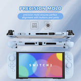 PlayVital Solid Color Series Protective Case for Nintendo Switch 2, Anti-Scratches Hard Shell Dockable Grip Cover with Extra Foldable Stand & Thumb Grips for Nintendo Switch 2  - Heaven Blue - AXKNTM009