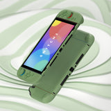 PlayVital Solid Color Series Protective Case for Nintendo Switch 2, Anti-Scratches Hard Shell Dockable Grip Cover with Extra Foldable Stand & Thumb Grips for Nintendo Switch 2  - Matcha Green - AXKNTM005