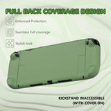 PlayVital Solid Color Series Protective Case for Nintendo Switch 2, Anti-Scratches Hard Shell Dockable Grip Cover with Extra Foldable Stand & Thumb Grips for Nintendo Switch 2  - Matcha Green - AXKNTM005