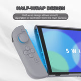 PlayVital Solid Color Series Protective Case for Nintendo Switch 2, Anti-Scratches Hard Shell Dockable Grip Cover with Extra Foldable Stand & Thumb Grips for Nintendo Switch 2  - New Hope Gray - AXKNTM008