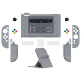 PlayVital Solid Color Series Protective Case for Nintendo Switch 2, Anti-Scratches Hard Shell Dockable Grip Cover with Extra Foldable Stand & Thumb Grips for Nintendo Switch 2  - SFC SNES Classic EU Style - AXKNTY001