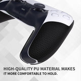 PlayVital Premium Grip for ps5 Wireless Controller, Split Design Anti-Skid Soft Hexagonal Diamond Textures Sweat-Absorbent Handle Grips Protector for ps5 Controller – Black - FHPFM001