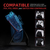 PlayVital 2 Set Stand-AL Game Controller Stand for ps5, for ps4, Aluminium Metal Display Gamepad Holder for Xbox Series X/S, Xbox One, Switch Pro, Universal Desktop Controller Supporter - Black - FQZPFC004