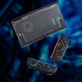 PlayVital Stellar Mecha Protective Case for Nintendo Switch 2, Ergonomic Anti-slip Silicone Grip Cover, Dockable Hard Case Shell for Switch 2 with Joystick Cap & Sticker - Black - JXUNTP001