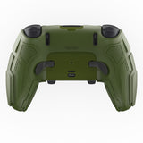 PlayVital Stellar Mecha Silicone Cover Skin for ps5 Edge Controller, Anti-slip Grip Protector for ps5 Edge Controller with Joystick Cap & Sticker - Army Green & Sage Green - JYEEGP004