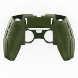 PlayVital Stellar Mecha Silicone Cover Skin for ps5 Edge Controller, Anti-slip Grip Protector for ps5 Edge Controller with Joystick Cap & Sticker - Army Green & Sage Green - JYEEGP004