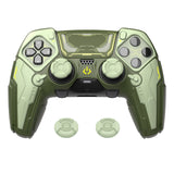 PlayVital Stellar Mecha Silicone Cover Skin for ps5 Edge Controller, Anti-slip Grip Protector for ps5 Edge Controller with Joystick Cap & Sticker - Army Green & Sage Green - JYEEGP004