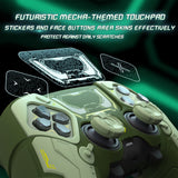 PlayVital Stellar Mecha Silicone Cover Skin for ps5 Edge Controller, Anti-slip Grip Protector for ps5 Edge Controller with Joystick Cap & Sticker - Army Green & Sage Green - JYEEGP004