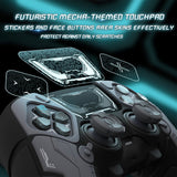 PlayVital Stellar Mecha Silicone Cover Skin for ps5 Edge Controller, Anti-slip Grip Protector for ps5 Edge Controller with Joystick Cap & Sticker - Black & Gunmetal Gray - JYEEGP001