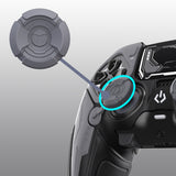PlayVital Stellar Mecha Silicone Cover Skin for ps5 Edge Controller, Anti-slip Grip Protector for ps5 Edge Controller with Joystick Cap & Sticker - Black & Gunmetal Gray - JYEEGP001