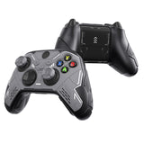 PlayVital Stellar Mecha Silicone Cover Skin for Xbox Series X/S Controller, Anti-slip Grip Protector with Thumb Grips & Sticker for Xbox Core Wireless Controller - Black & Gunmetal Gray - SAXX3P001