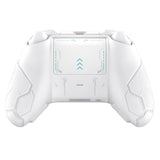 PlayVital Stellar Mecha Silicone Cover Skin for Xbox Series X/S Controller, Anti-slip Grip Protector with Thumb Grips & Sticker for Xbox Core Wireless Controller - White & Frost Gray - SAXX3P002