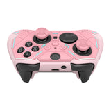 PlayVital Stellar Mecha Silicone Cover Skin for Xbox Elite Series 2 & Elite Series 2 Core, Non-Slip Grip Protector for Xbox Elite 2 with Thumb Grips & Stickers - Peach Pink & Blossom Pink - HQWE2P005