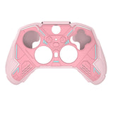 PlayVital Stellar Mecha Silicone Cover Skin for Xbox Elite Series 2 & Elite Series 2 Core, Non-Slip Grip Protector for Xbox Elite 2 with Thumb Grips & Stickers - Peach Pink & Blossom Pink - HQWE2P005