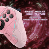 PlayVital Stellar Mecha Silicone Cover Skin for Xbox Elite Series 2 & Elite Series 2 Core, Non-Slip Grip Protector for Xbox Elite 2 with Thumb Grips & Stickers - Peach Pink & Blossom Pink - HQWE2P005