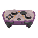 PlayVital Stellar Mecha Silicone Cover Skin for Xbox Elite Series 2 & Elite Series 2 Core, Non-Slip Grip Protector for Xbox Elite 2 with Thumb Grips & Stickers - Rosy Brown & Purple - HQWE2P004