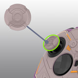 PlayVital Stellar Mecha Silicone Cover Skin for Xbox Elite Series 2 & Elite Series 2 Core, Non-Slip Grip Protector for Xbox Elite 2 with Thumb Grips & Stickers - Rosy Brown & Purple - HQWE2P004