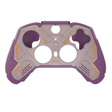 PlayVital Stellar Mecha Silicone Cover Skin for Xbox Elite Series 2 & Elite Series 2 Core, Non-Slip Grip Protector for Xbox Elite 2 with Thumb Grips & Stickers - Rosy Brown & Purple - HQWE2P004