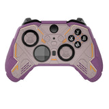 PlayVital Stellar Mecha Silicone Cover Skin for Xbox Elite Series 2 & Elite Series 2 Core, Non-Slip Grip Protector for Xbox Elite 2 with Thumb Grips & Stickers - Rosy Brown & Purple - HQWE2P004