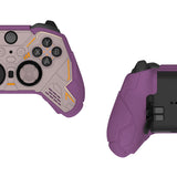 PlayVital Stellar Mecha Silicone Cover Skin for Xbox Elite Series 2 & Elite Series 2 Core, Non-Slip Grip Protector for Xbox Elite 2 with Thumb Grips & Stickers - Rosy Brown & Purple - HQWE2P004