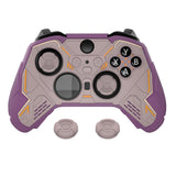 PlayVital Stellar Mecha Silicone Cover Skin for Xbox Elite Series 2 & Elite Series 2 Core, Non-Slip Grip Protector for Xbox Elite 2 with Thumb Grips & Stickers - Rosy Brown & Purple - HQWE2P004