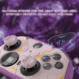PlayVital Stellar Mecha Silicone Cover Skin for Xbox Elite Series 2 & Elite Series 2 Core, Non-Slip Grip Protector for Xbox Elite 2 with Thumb Grips & Stickers - Rosy Brown & Purple - HQWE2P004