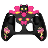 PlayVital Sweetheart Kitty Silicone Cover Compatible with Xbox Series X/S Controller with Thumb Grips and Stickers, Soft Rubber Protector with Anti-Slip Grip for Xbox Core Controller - Black - XEEX3P003