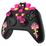 PlayVital Sweetheart Kitty Silicone Cover Compatible with Xbox Series X/S Controller with Thumb Grips and Stickers, Soft Rubber Protector with Anti-Slip Grip for Xbox Core Controller - Black - XEEX3P003