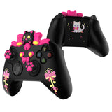 PlayVital Sweetheart Kitty Silicone Cover Compatible with Xbox Series X/S Controller with Thumb Grips and Stickers, Soft Rubber Protector with Anti-Slip Grip for Xbox Core Controller - Black - XEEX3P003