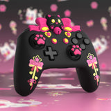 PlayVital Sweetheart Kitty Silicone Skin Compatible with Nintendo Switch Pro Controller – Kawaii Anti-Slip Cover, Switch Pro Controller Joystick Grips & Protective Silicone Case - Black - DHHNPP003