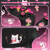 PlayVital Sweetheart Kitty Silicone Skin Compatible with Nintendo Switch Pro Controller – Kawaii Anti-Slip Cover, Switch Pro Controller Joystick Grips & Protective Silicone Case - Black - DHHNPP003