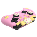 PlayVital Sweetheart Kitty Silicone Skin Compatible with Nintendo Switch Pro Controller – Kawaii Anti-Slip Cover, Switch Pro Controller Joystick Grips & Protective Silicone Case - Pink - DHHNPP001