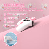 PlayVital Sweetheart Kitty Silicone Skin Compatible with Nintendo Switch Pro Controller – Kawaii Anti-Slip Cover, Switch Pro Controller Joystick Grips & Protective Silicone Case - White - DHHNPP002