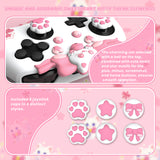 PlayVital Sweetheart Kitty Silicone Skin Compatible with Nintendo Switch Pro Controller – Kawaii Anti-Slip Cover, Switch Pro Controller Joystick Grips & Protective Silicone Case - White - DHHNPP002