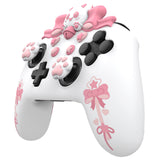 PlayVital Sweetheart Kitty Silicone Skin Compatible with Nintendo Switch Pro Controller – Kawaii Anti-Slip Cover, Switch Pro Controller Joystick Grips & Protective Silicone Case - White - DHHNPP002