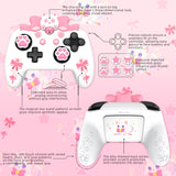 PlayVital Sweetheart Kitty Silicone Skin Compatible with Nintendo Switch Pro Controller – Kawaii Anti-Slip Cover, Switch Pro Controller Joystick Grips & Protective Silicone Case - White - DHHNPP002