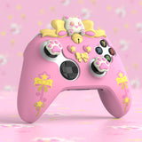 PlayVital Sweetheart Kitty Silicone Cover Compatible with Xbox Series X/S Controller with Thumb Grips and Stickers, Soft Rubber Protector with Anti-Slip Grip for Xbox Core Controller - Pink - XEEX3P001