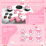 PlayVital Sweetheart Kitty Silicone Cover Compatible with Xbox Series X/S Controller with Thumb Grips and Stickers, Soft Rubber Protector with Anti-Slip Grip for Xbox Core Controller - White - XEEX3P002